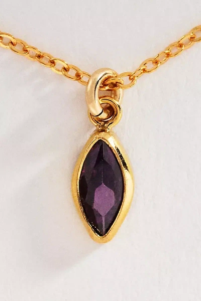 Set & Stones Marquise Birthstone Charm Necklace In Multi