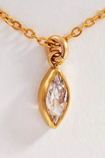 Set & Stones Marquise Birthstone Charm Necklace In Multi