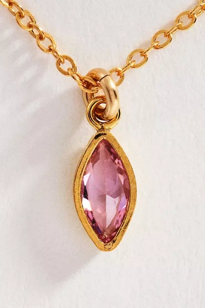 Set & Stones Marquise Birthstone Charm Necklace In Multi