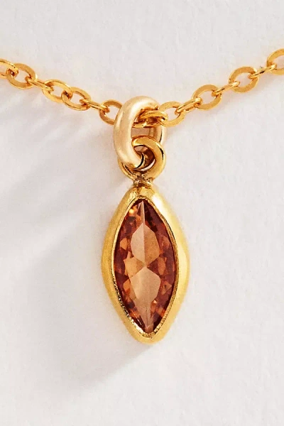 Set & Stones Marquise Birthstone Charm Necklace In Multi