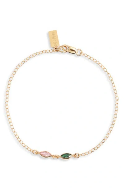 Set & Stones Marquise Multi Birthstone Bracelet In Gold
