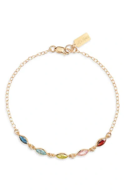 Set & Stones Marquise Multi Birthstone Bracelet In Gold
