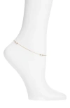 Set & Stones Michelle Anklet In Gold