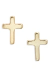 Set & Stones Miles Cross Stud Earrings In Gold