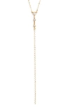 Set & Stones Miley Lariat Necklace In Gold