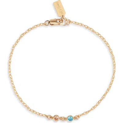 Set & Stones Multi Birthstone Bracelet In Transparent