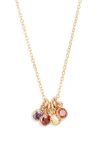 Set & Stones Multi Birthstone Charm Necklace