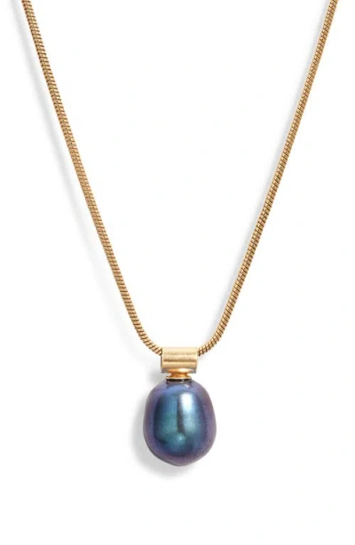 Set & Stones Nathalie Freshwater Pearl Pendant Necklace In Gold