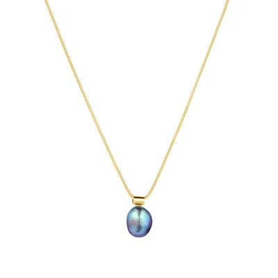 Set & Stones Nathalie Pearl Necklace In Blue
