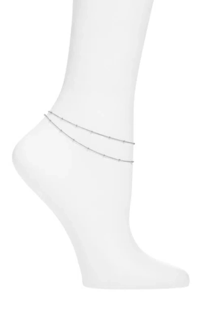 Set & Stones Palmer Anklet In Silver