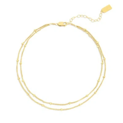 Set & Stones Palmer Layered Anklet In Gold