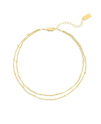 Set & Stones Palmer Layered Anklet In Gold