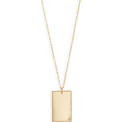 Set & Stones Goldie Initial Tag Pendant Necklace In Gold/f