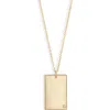 Set & Stones Goldie Initial Tag Pendant Necklace In Gold/t
