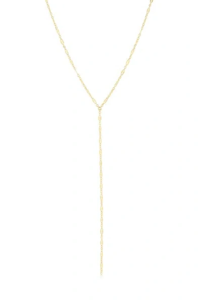 Set & Stones Phoebe Lariat Necklace In Orange