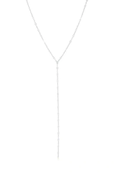 Set & Stones Phoebe Lariat Necklace In Silver