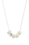 Set & Stones Portia Necklace In Pearl/silver