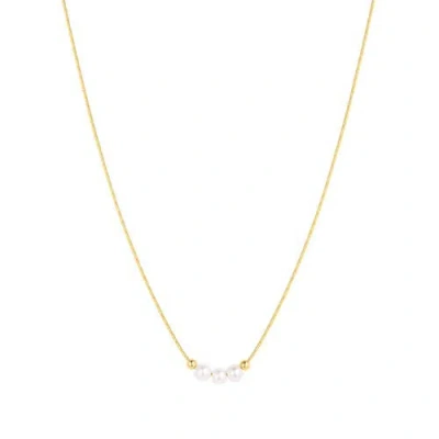 Set & Stones Preslee Pearl Necklace In Gold