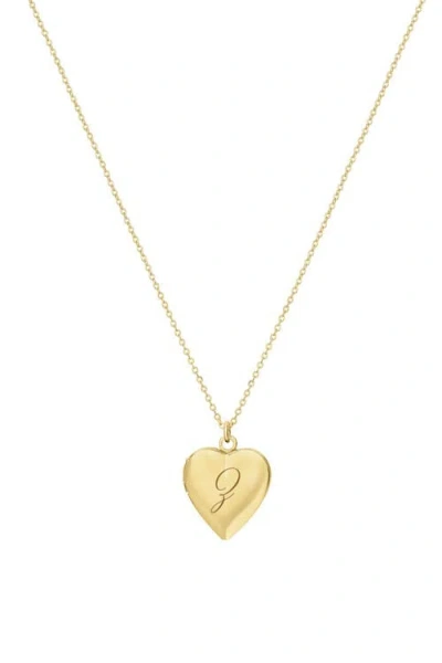 Set & Stones Roxy Heart Locked Initial Necklace In Gold