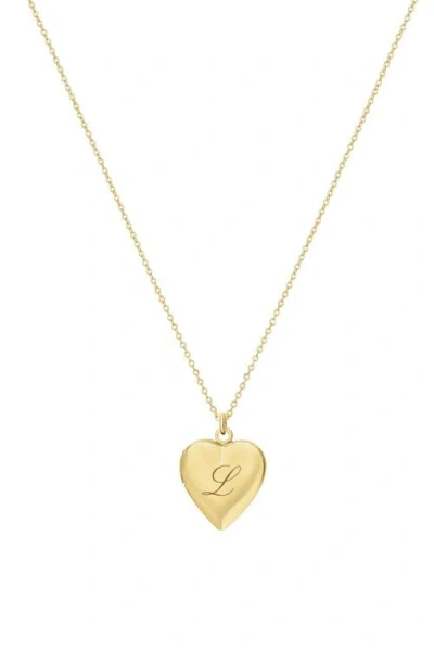 Set & Stones Roxy Heart Locked Initial Necklace In Red