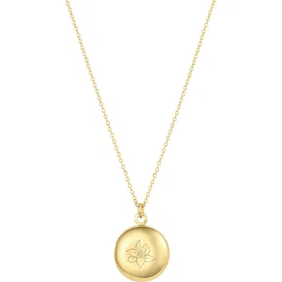 Set & Stones Ruby Birth Flower Necklace In Gold