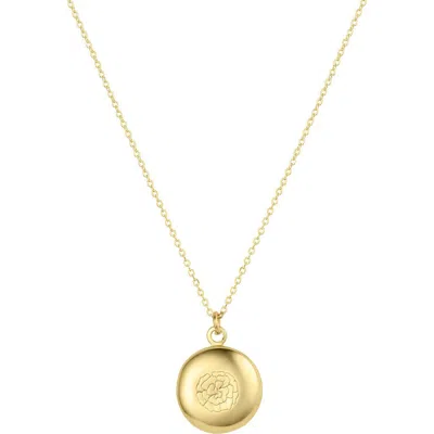 Set & Stones Ruby Birth Flower Necklace In Gold