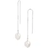 Set & Stones Sabina Keshi Pearl Threader Earrings In Silver