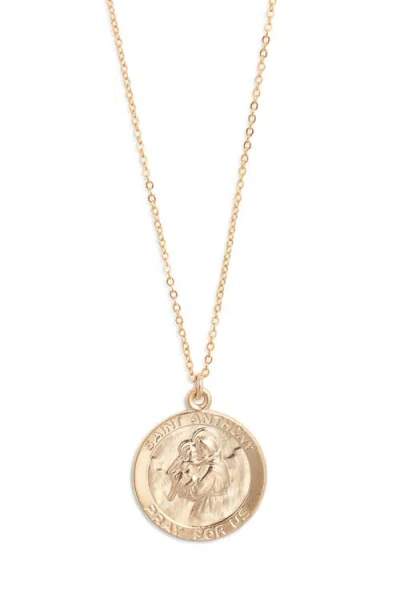 Set & Stones Saint Anthony Necklace In Gold