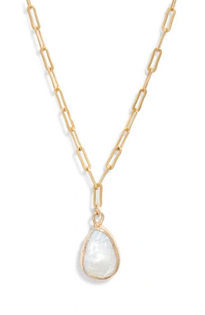 Set & Stones Sedona Baroque Pearl Pendant Necklace In Gold