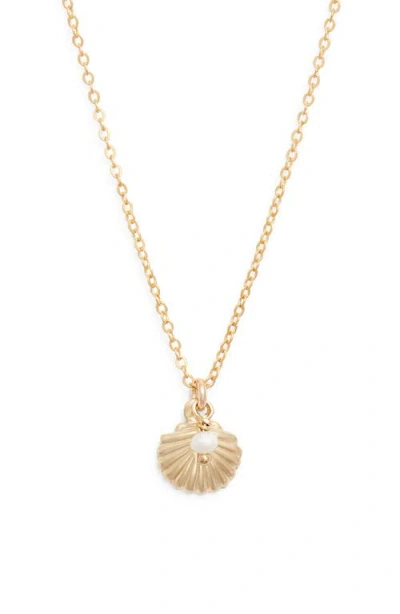Set & Stones Shelly Pendant Necklace In Gold