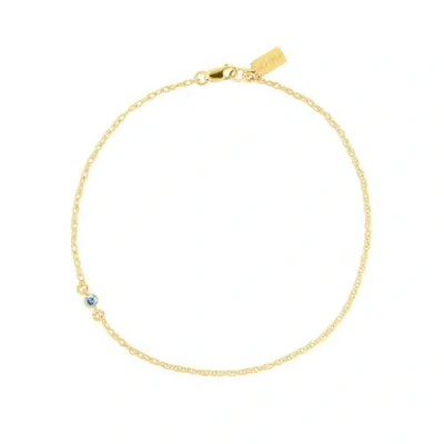 Set & Stones Something Blue Anklet In Gray