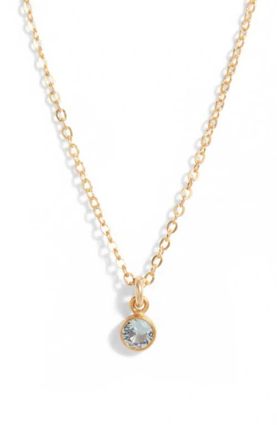 Set & Stones Something Blue Pendant Necklace In Gold