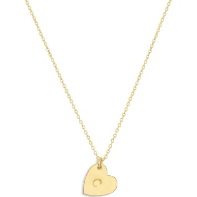 Set & Stones Sophia Heart Initial Necklace In Gold