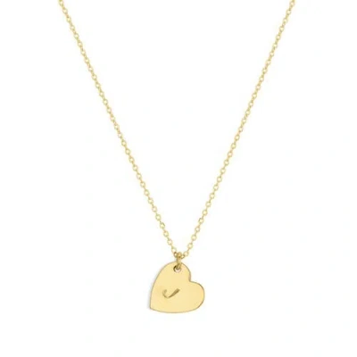 Set & Stones Sophia Heart Initial Necklace In Gold