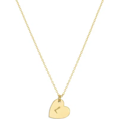Set & Stones Sophia Heart Initial Necklace In Gold