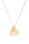 Set & Stones Sophia Initial Heart Pendant Necklace