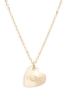 Set & Stones Sophia Initial Heart Pendant Necklace