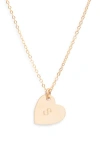 Set & Stones Sophia Initial Heart Pendant Necklace