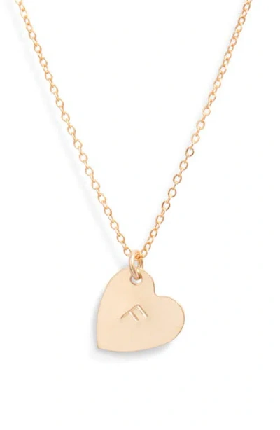 Set & Stones Sophia Initial Heart Pendant Necklace
