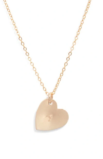 Set & Stones Sophia Initial Heart Pendant Necklace In Gold