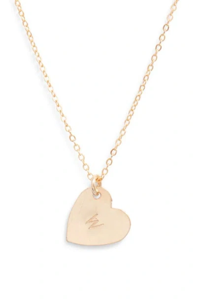 Set & Stones Sophia Initial Heart Pendant Necklace In Gold