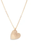 Set & Stones Sophia Initial Heart Pendant Necklace In Gold/a