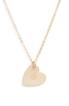 Set & Stones Sophia Initial Heart Pendant Necklace In Gold/b