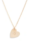 Set & Stones Sophia Initial Heart Pendant Necklace In Gold/d