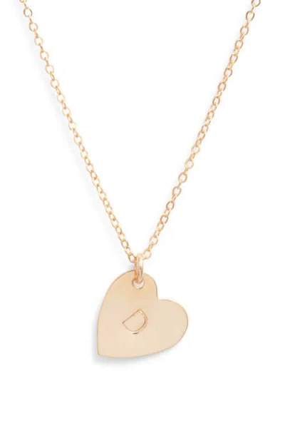 Set & Stones Sophia Initial Heart Pendant Necklace In Gold/d