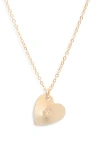 Set & Stones Sophia Initial Heart Pendant Necklace In Gold/e