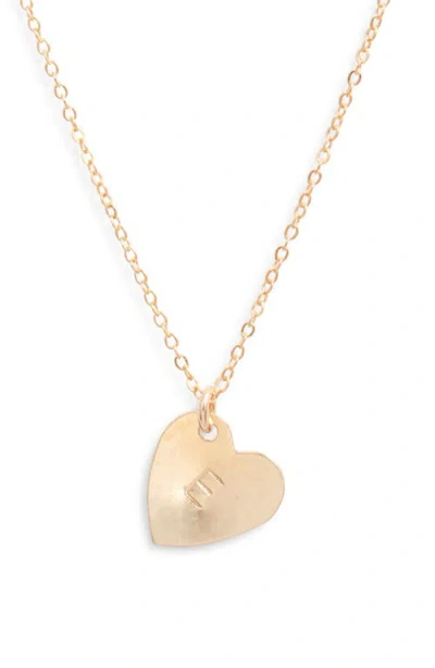 Set & Stones Sophia Initial Heart Pendant Necklace In Gold/e