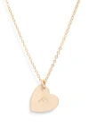 Set & Stones Sophia Initial Heart Pendant Necklace In Gold/f
