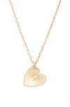 Set & Stones Sophia Initial Heart Pendant Necklace In Gold/h