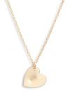 Set & Stones Sophia Initial Heart Pendant Necklace In Gold/i